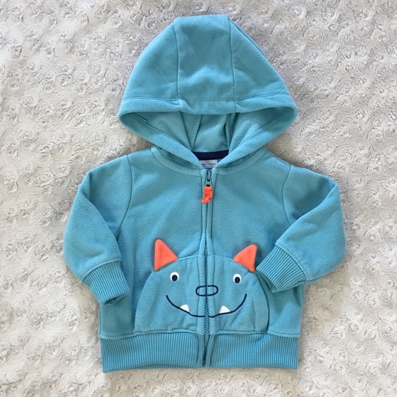 Carter's Other - Carter’s Fleece Jacket Monster Face 3 Months Blue